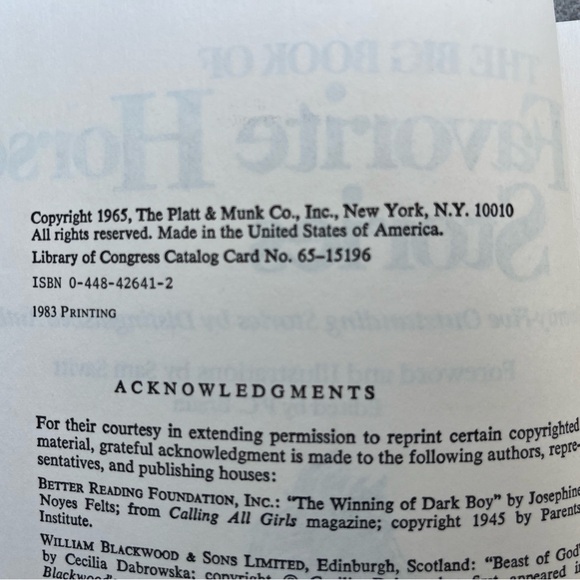 The Big Book Of Favorite Horse Stories ISBN:0-448-42641-2 - Picture 8 of 16